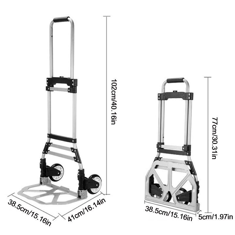 Heavy Duty Folding Cart Portable Foldable Hand Sack Trolley Truck Barrow 70kg 2
