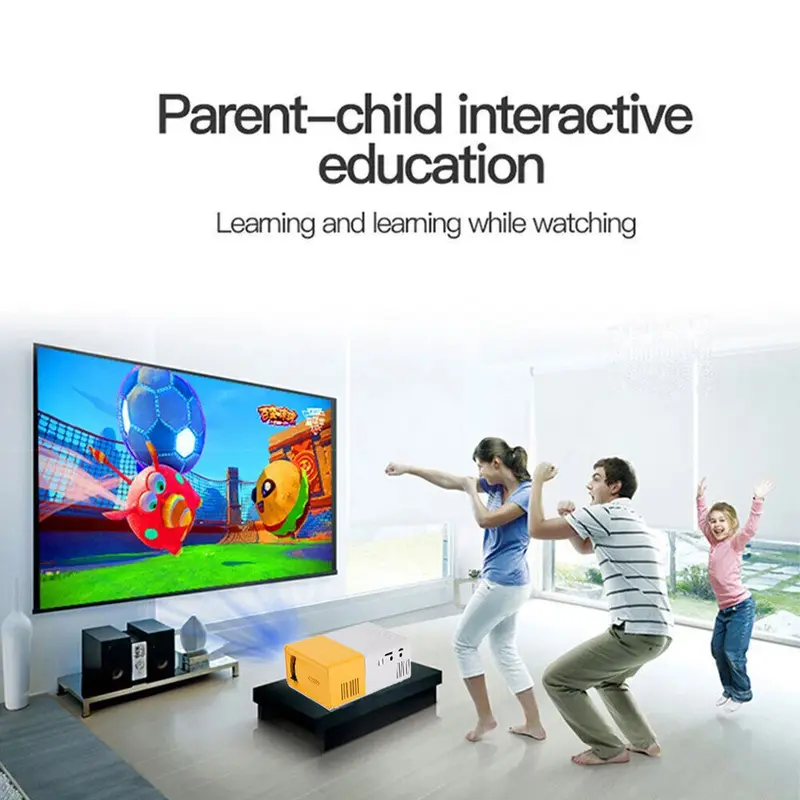 Portable Projector 1080P HD Mini Home Cinema Movie Theater Projector Multimedia 5