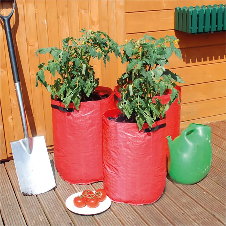 Garden Tomato Tomatoes Vegetable Eco-Friendly Reusable Grow Bag Large 63L Capacity - Pack of 3 - Indoor and Outdoor Use