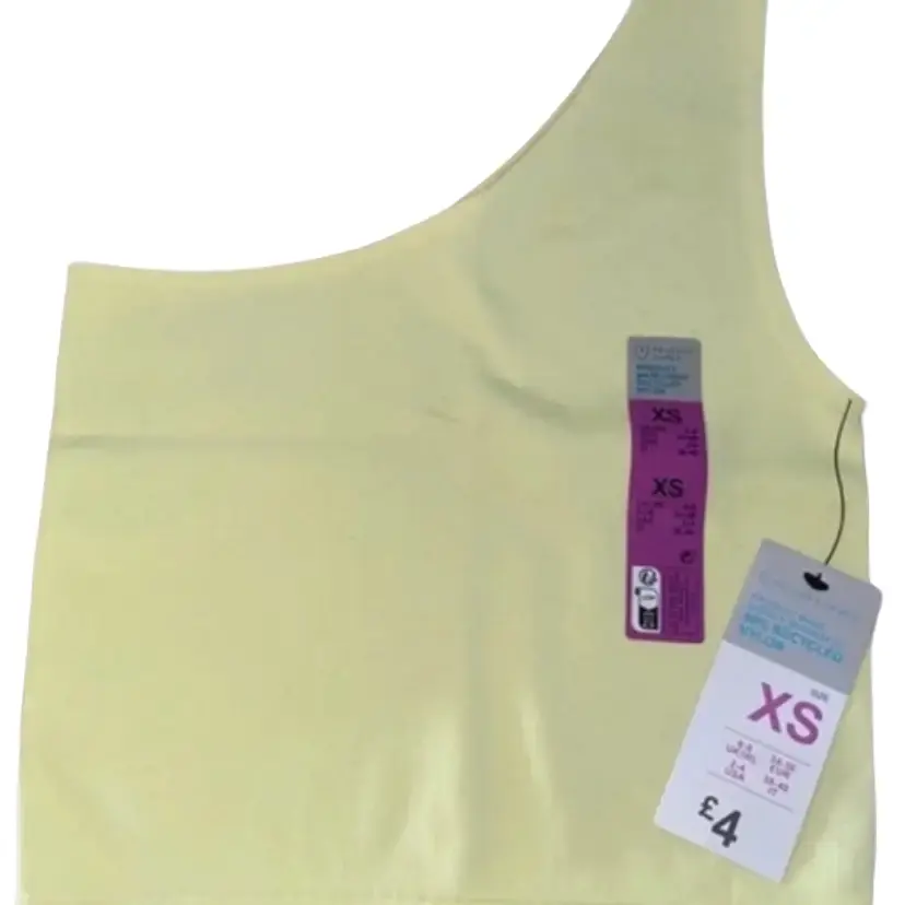 Primark SF One Shoulder Top Size XS, Brand New colour lime  86% Nylon 14% Elastane Comfortable Womenswear Piece Tube Basic Fashion Fit