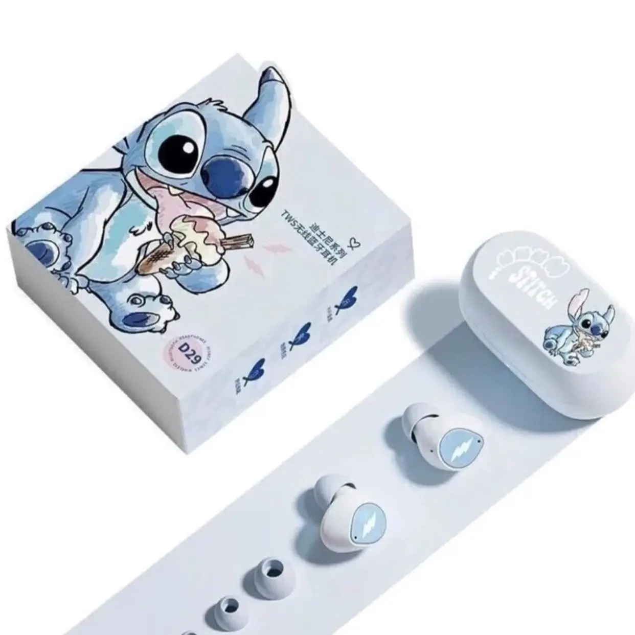 Cute in ear wireless Bluetooth earphones Stitch Wireless earbuds wireless Headphone Headset Electronic