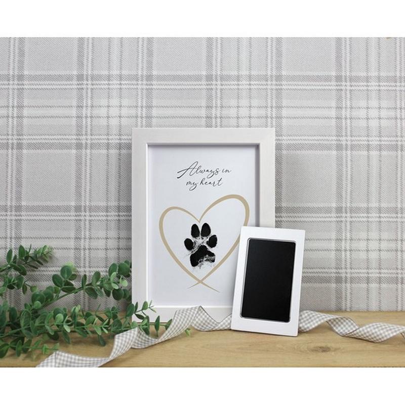 Framed Pet Paw Print Keepsake With Ink Kit Christening & Gifts Decor Photo 2
