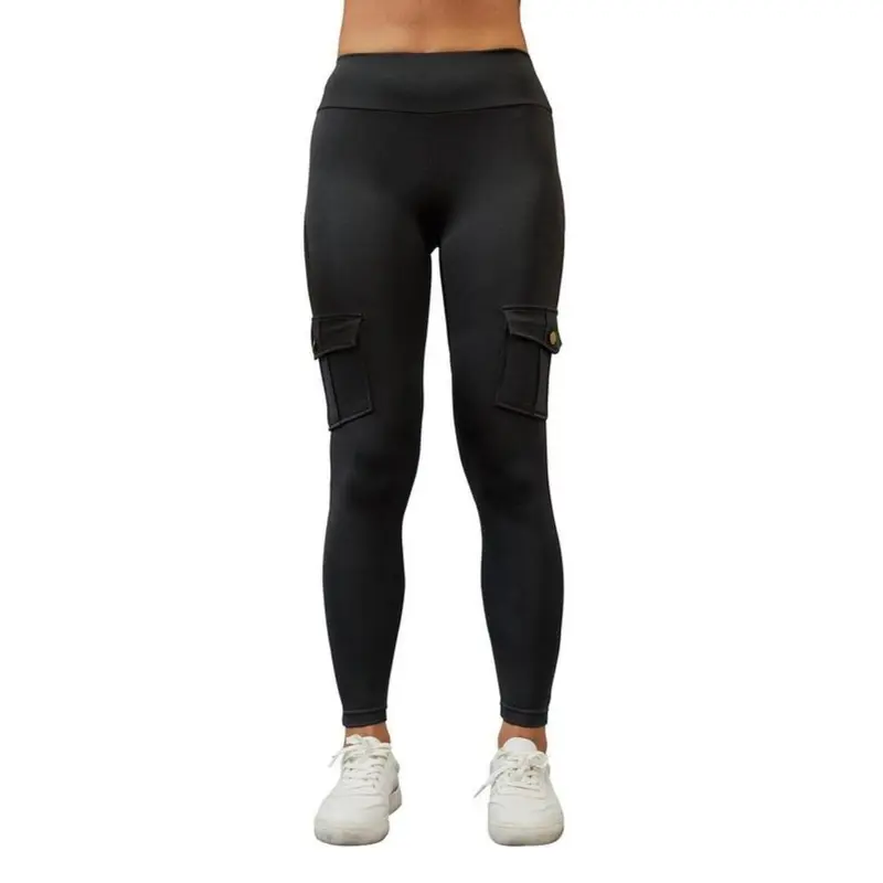Women's Solid High Waist Pocket Leggings, Casual Comfy Skinny Pants for Workout Running, Women's Trousers Bottoms for Summer Spring Fall, Back To School Trousers, Jeans Leggings for Women, Hide Tummy Outfits Uk, Winter Outfits 2024, Balkan School Outfits 6