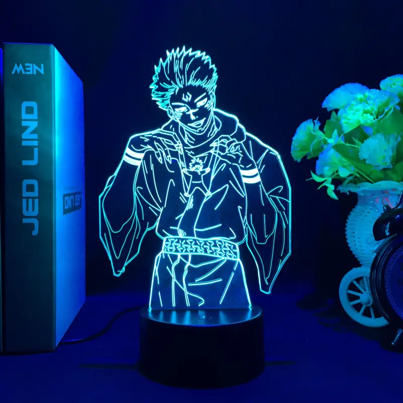 Lucky Light Jujutsu Kaisen Anime Ryomen Sukuna Figure 3D LEDNight Light For Anime Lamp Birthday Gift Easter Gifts Mother‘s Day Gifts 1