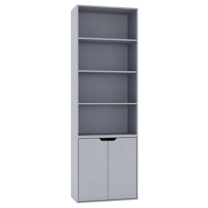 6-Tier Bookcase with 2-Doors And 4 Shelves On Top Of That 3
