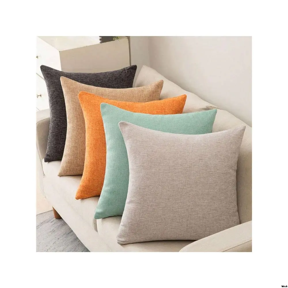) Pillow core included or not (sofa cushion living room pillowcase square simple modern plain color