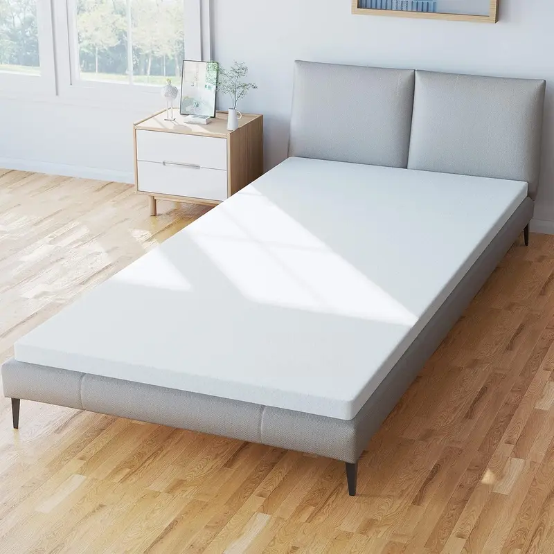 Dual-Layer 2 Inch Memory Foam Mattress Topper, Double Mattress Topper with Anti-mite & Breathable Knitting Cover, Cooling Mattress Topper for Back Pain (135x190x5cm) 6