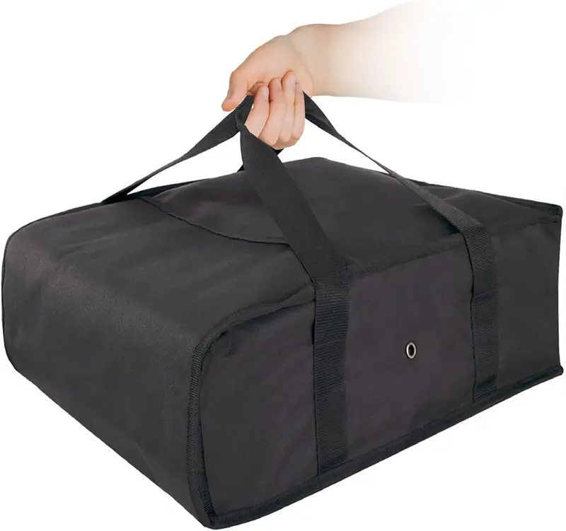 Pizza Carrier Insulated Bags Large for Deliveries, Insulated Pizza Carrier Delivery Bag 20x20 Food Bag for Personal and Professional Use (Black) 1