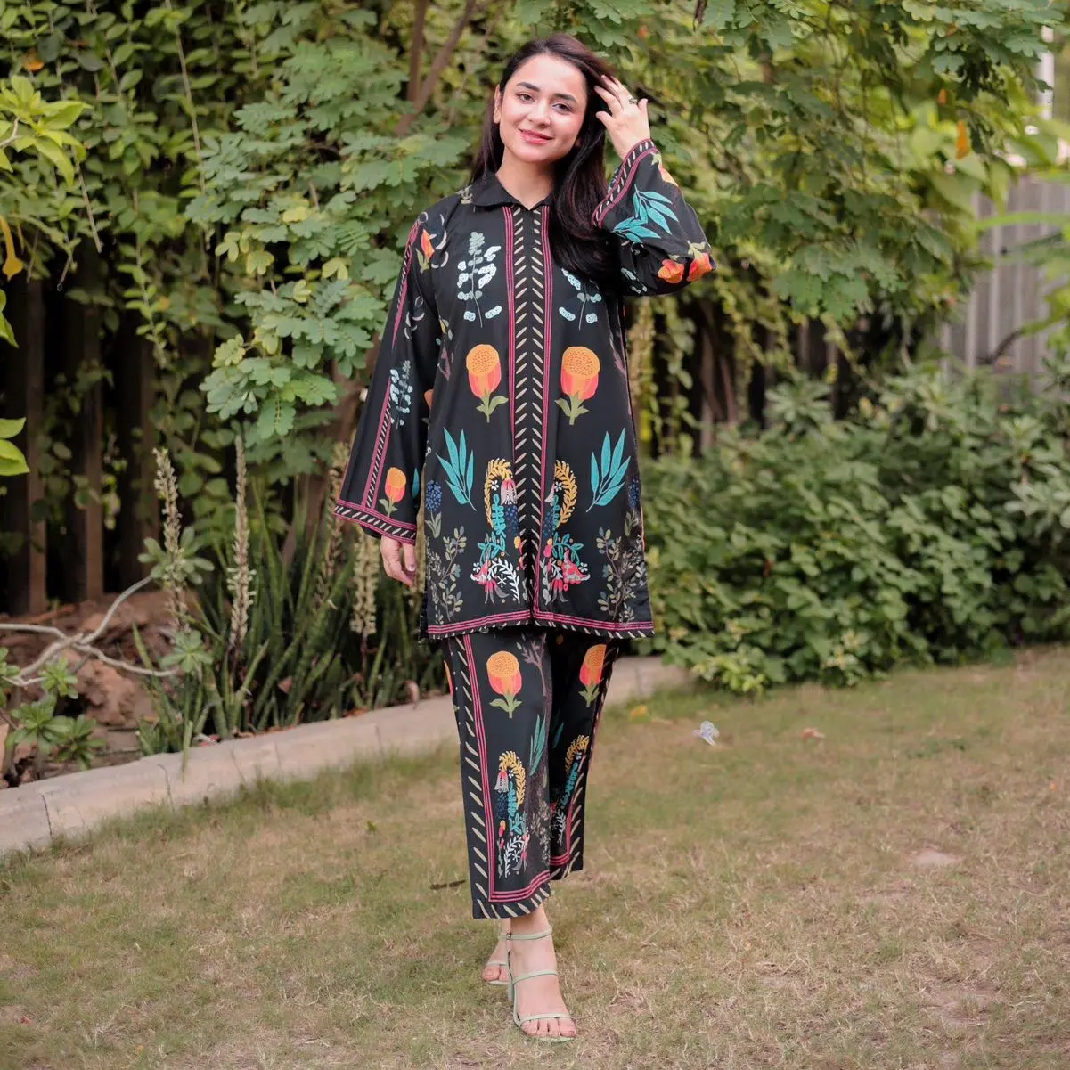 SilayiPret Crepe Printed 2PC Co-ord Set - TALA worn by Yumna Zaidi