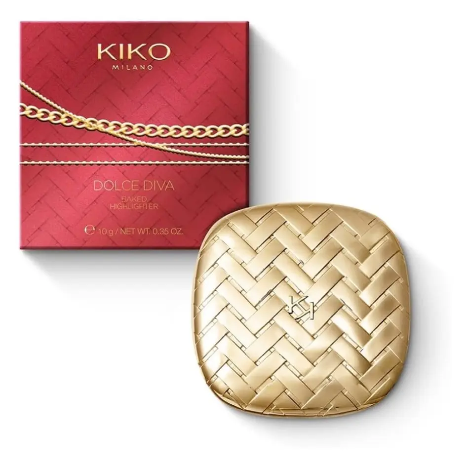 Dolce Diva Baked Highlighter 01 Lively Champagne - Makeup Bronzer Silky Smooth Golden Radiant Cosmetic