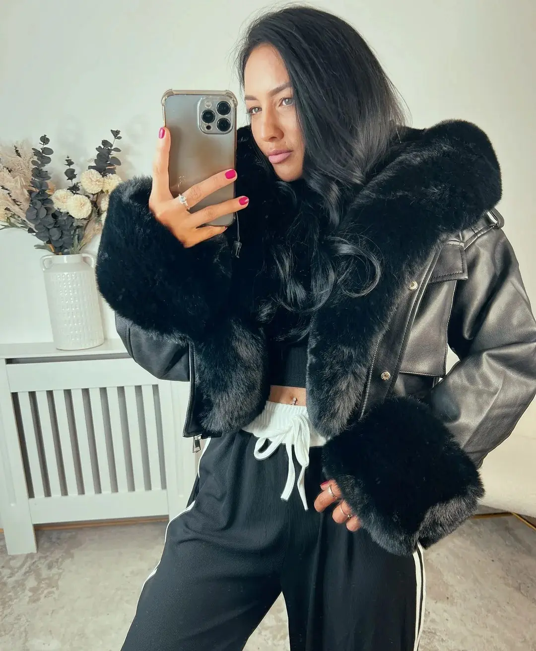 CECELIA FAUX FUR BOMBER JACKET - NEW IN WOMENSWEAR