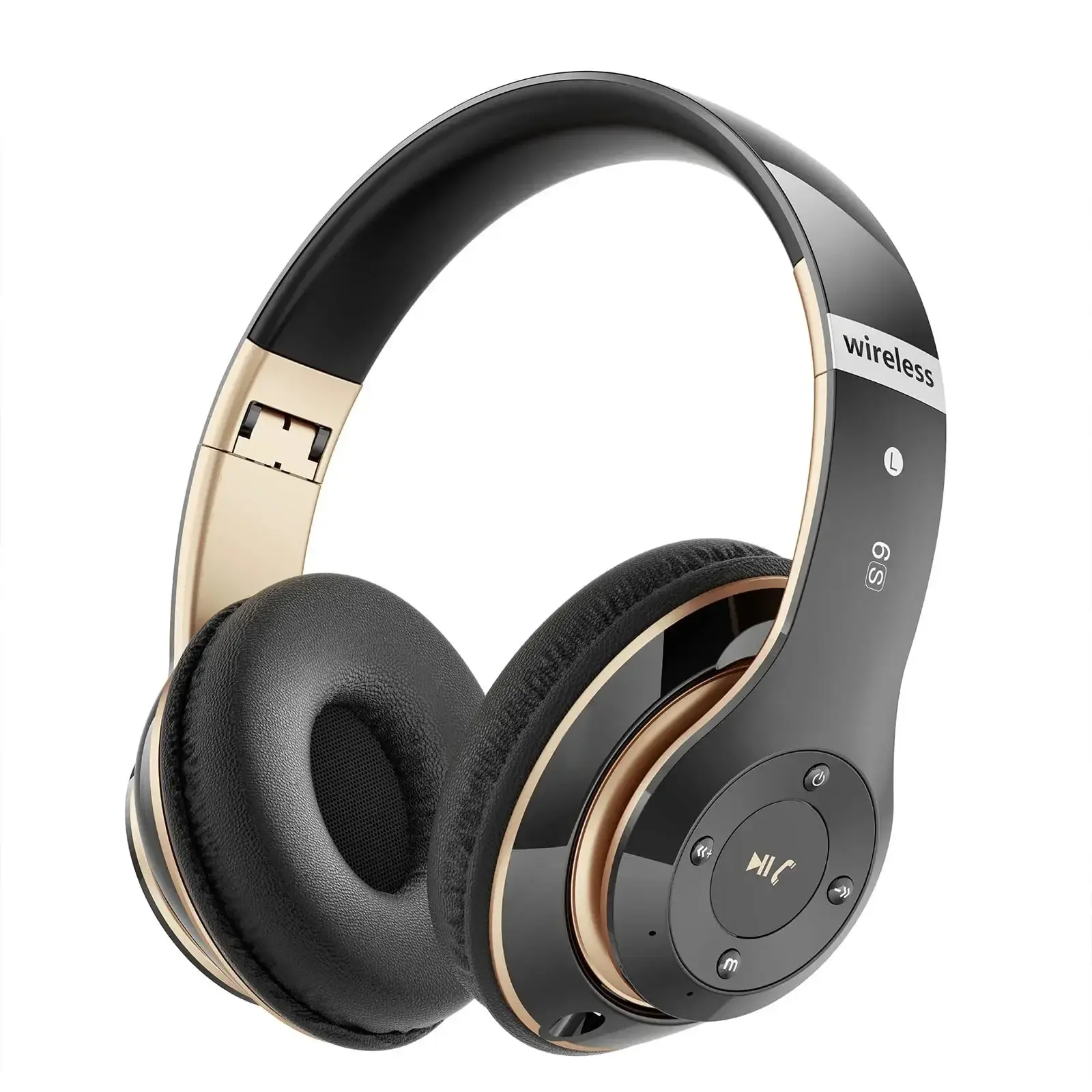 Wireless Bluetooth 5.1 Headphones Noise Cancelling Over-Ear Stereo Earphones