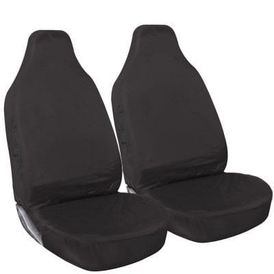 1+1 Heavy Duty Seat Covers GREY - Waterproof, Anti-Slip, Velcro Openings 0