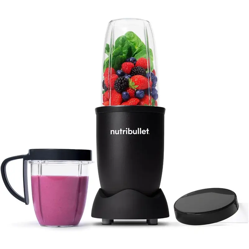 2025NEW-nutribullet Blender 600 Series - Powerful 20,000 RPM Extractor Blends Frozen Fruit, Nuts & Ice - 7 Piece Kit Includes 1x Tall Cup, 1x Short Cup, 1x Handled Ring & 1x Sealable Lid - Ideal for Smoothies 0