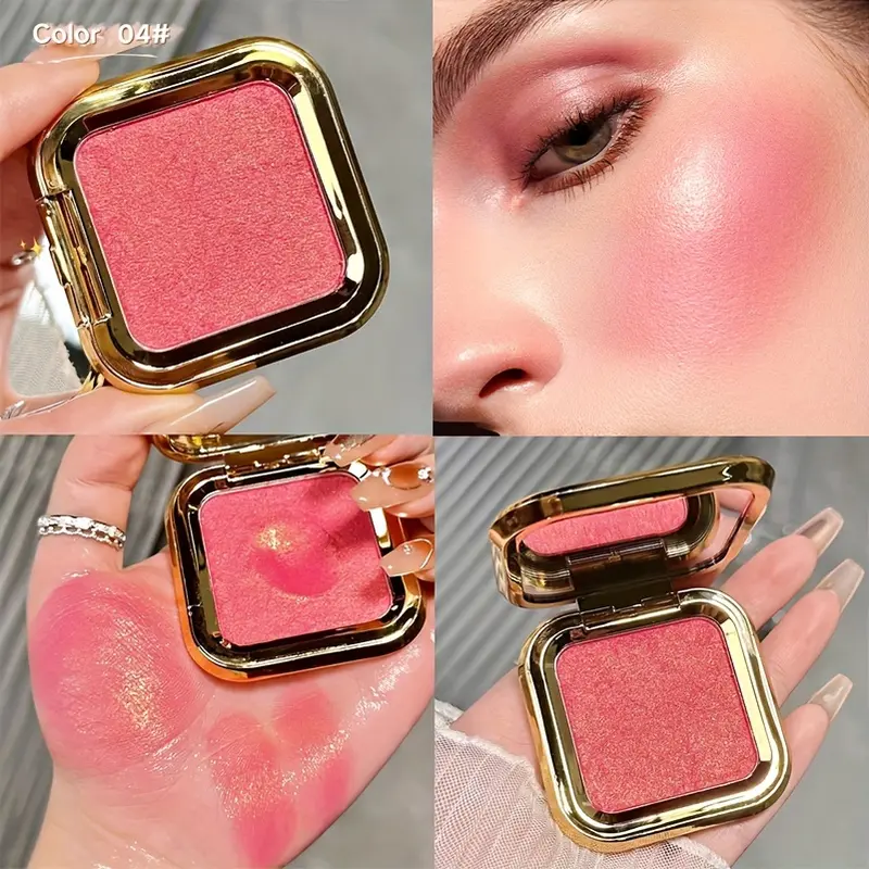 Luxurious Mashed Potatoes Texture Blush - Multidimensional Pigments in Purple, Peach, & Teal - Waterproof, Smudge-Proof, Long-Lasting Radiance for All-Day Beauty 4