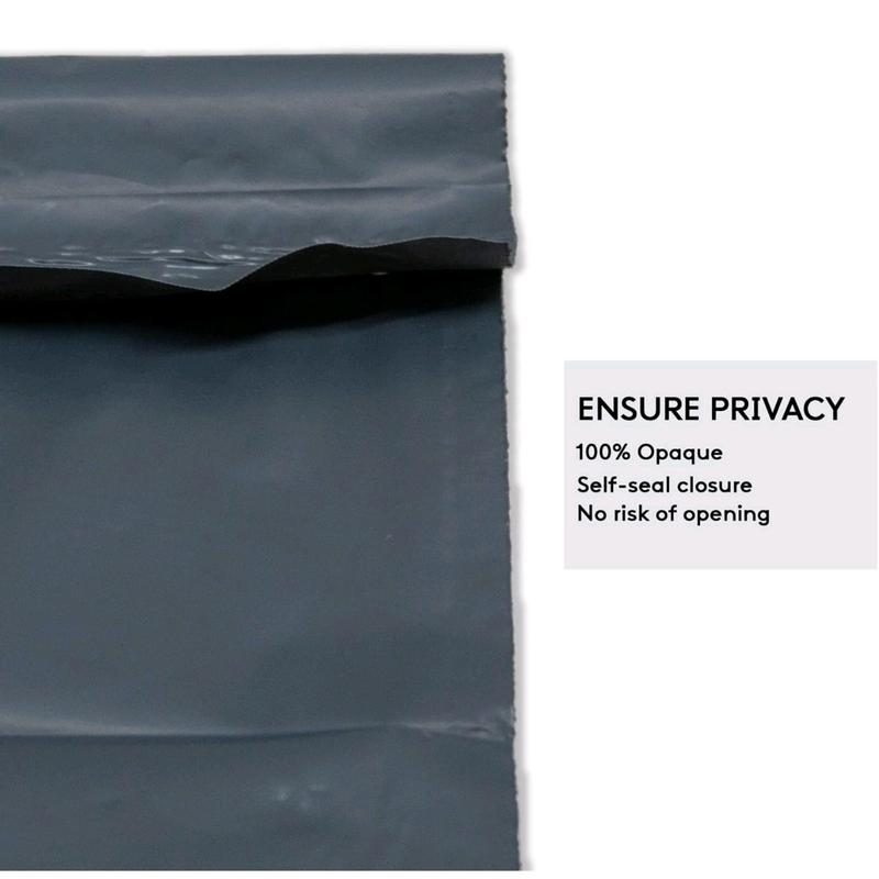 Pack Of 50 Mailing Bags, Grey Parcel Delivery Bags with Self-Seal Closure, Flexible Lightweight and Tear Proof Postal Mailing Bags, Multipack Mailing Envelope Bags (12x16, 10x14, 9x12, 6x9, 4x7) 4