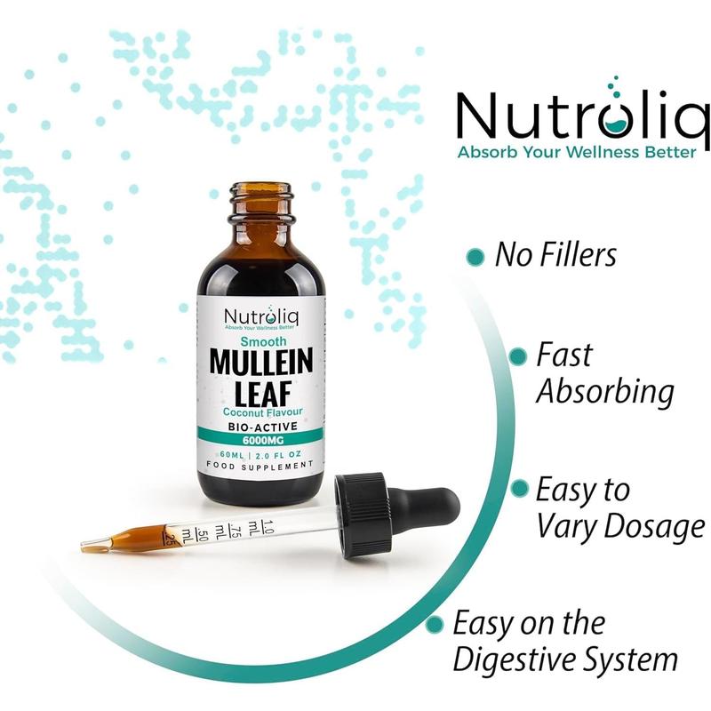 Nutroliq Mullein Leaf 50:1 Extract Drops - 60ml 2