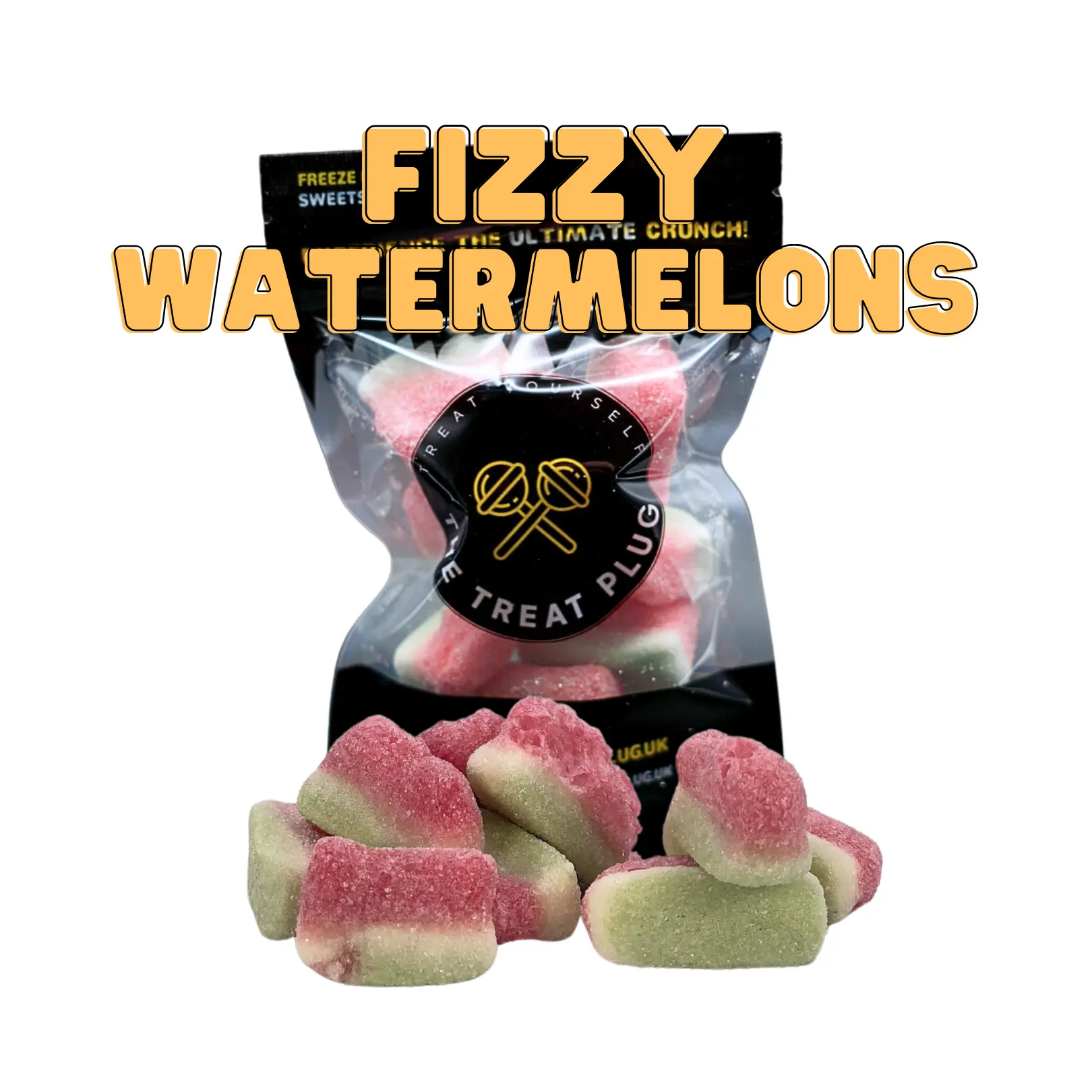 Freeze dried sour watermelon slices - 8 Pieces Sweet Snack
