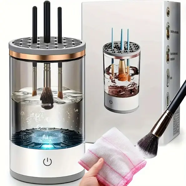 Electric Makeup Brush Cleaner - Clean Your Brushes Easily and Safely Cosmetic Pack Flawless Cleansing 3