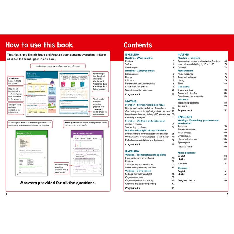 Year 4 Maths and English KS2 Targeted Study & Practice Book: Ideal for use at home (Collins KS2 Practice) by Collins KS2 [Book] 2