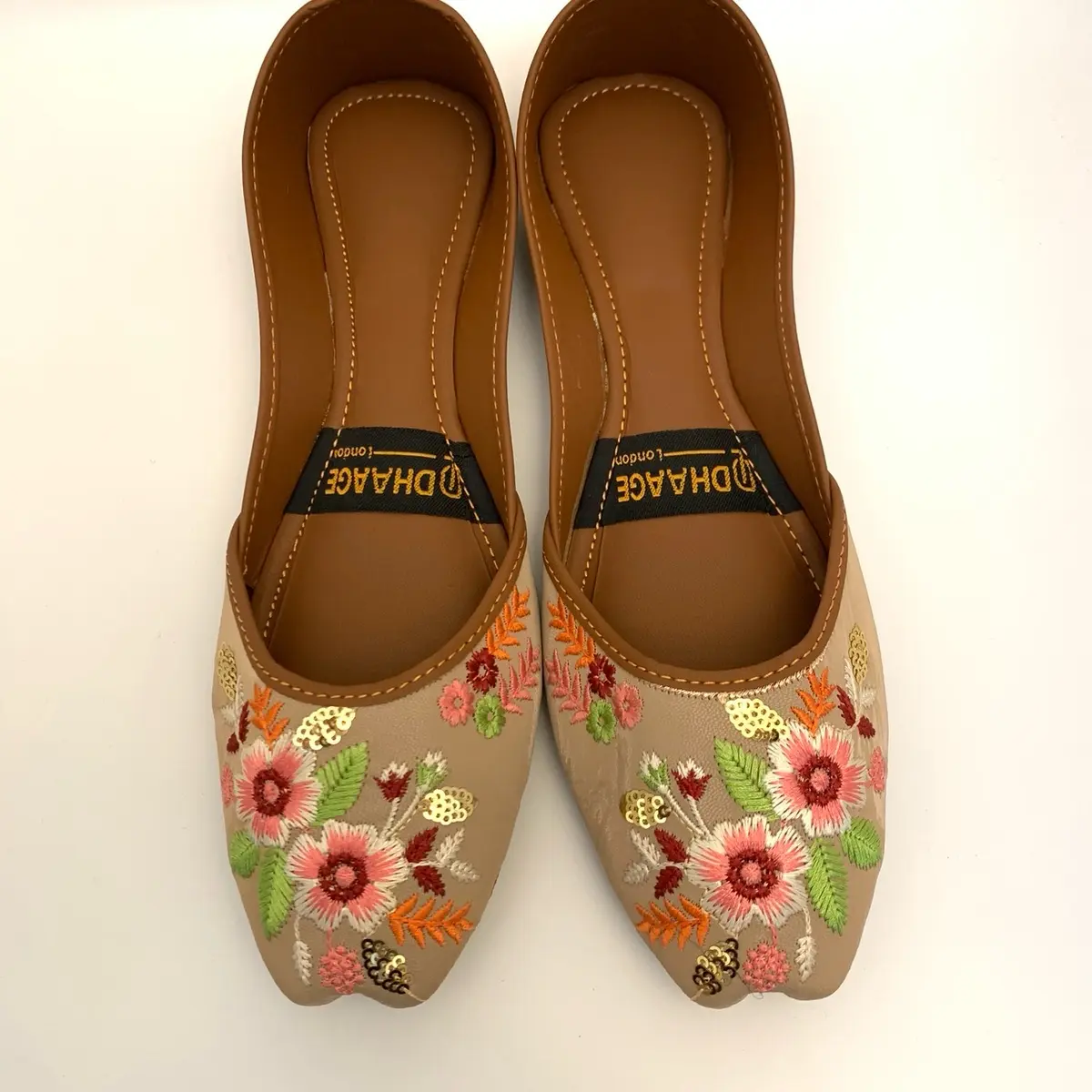 350-UK 5,7 khussa Punjabi Juttis Ladies handmade Flat Heel Pakistani Indian Khussa Moja handmade women footwear Traditional No Heel Round Toe Walking Shoes Girl Flatform Shoe Comfort Comfortable Woman faux Leather Soft Design