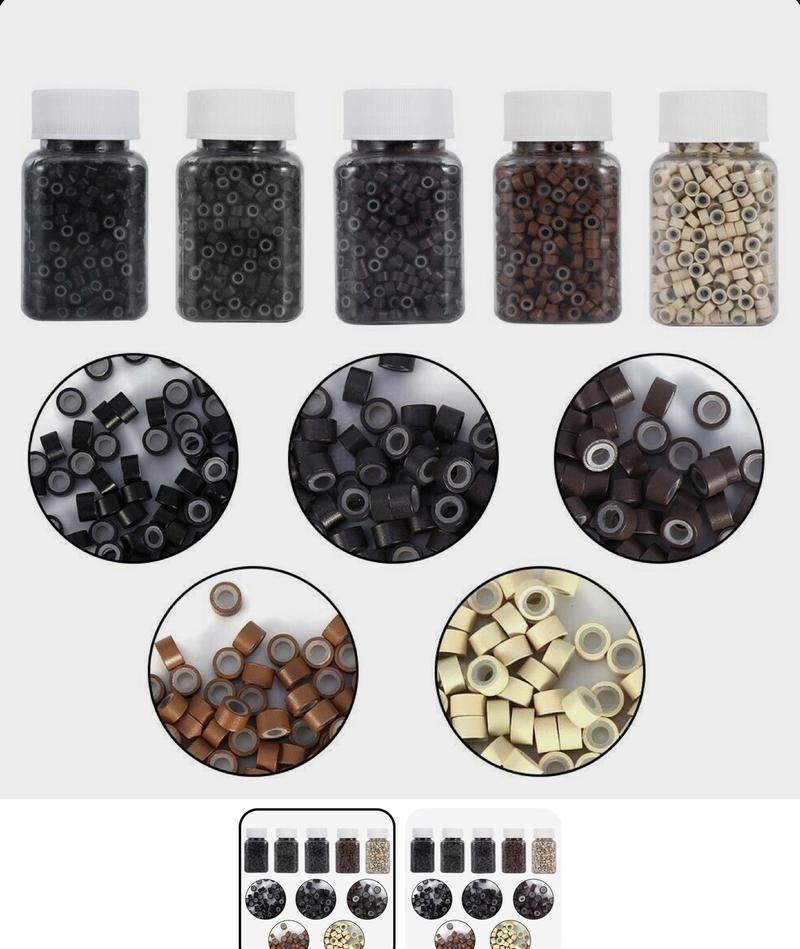 Product Introduction of Micro rings thousand pieces, silicone lined, micro rings micro rings, beads for hair extensions, 4.5 MM 2