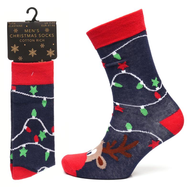 RJM Cotton Rich 1 Pair Christmas Socks Gift Present Stocking Filler Xmas Novelty 4