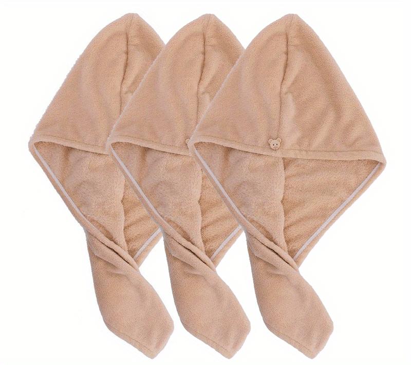 Product Introduction of 3pcs/4pcs Ultra-Absorbent Microfiber Hair Towel Cap - Quick Dry, Secure Button Design - Ideal for All Hair Types, Easy Hair Care & Bathroom Accessory 15