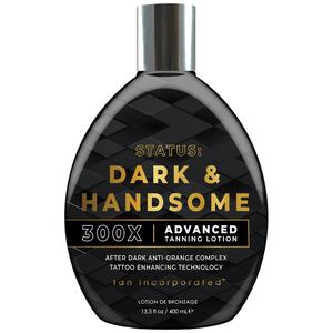 Tan Inc Status Dark & Handsome  300X Advanced Tanning Lotion NON Tingle/ NON Bronzer  400ml Bottle
