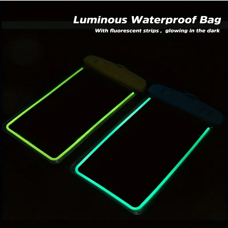 1pc Unisex Transparent Luminous Waterproof Phone Dry Bag – Perfect for Outdoor Enthusiasts, Safeguards Phones Below 6 Inches, Ideal for Surfing, Swimming, Diving, Kayaking, and Water Sports – Durable, Reusable, and Easy to Use 2