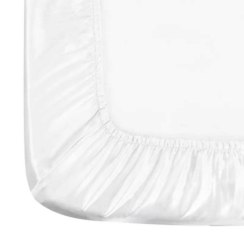 3Pcs Silky Satin Fitted Sheet Set 40cm Deep Mattress Cover Double & Pillowcase 1