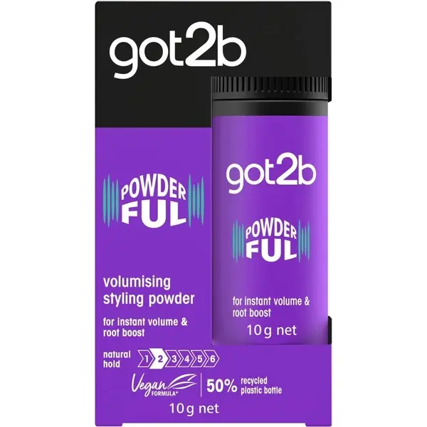 Got2b Powder'ful Volume Unisex Root Hair Styling Powder, For Instant Volume and Root Boost, Vegan, 10g Haircare