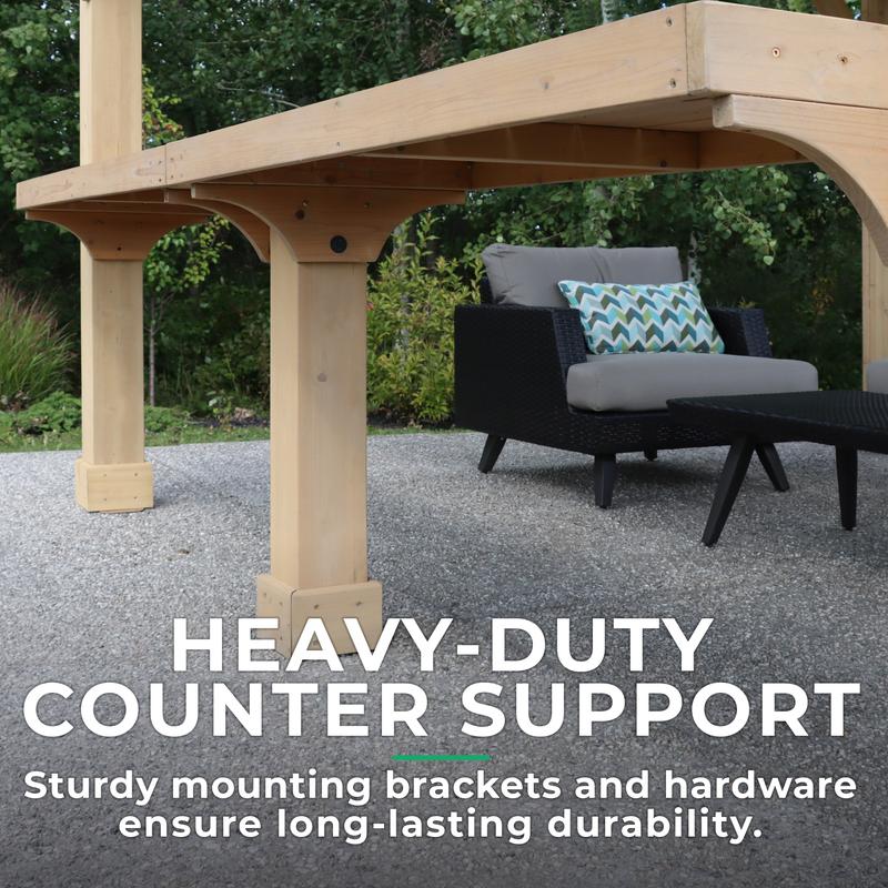 Meridian Gazebo 10ft x 10ft (3m x 3m) with Wooden Bar Counter 1