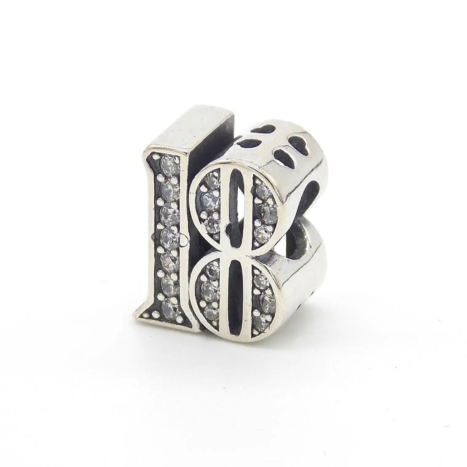 Cool 18th Birthday Bead Charm - Sterling Silver 925 in Gift Box, Fits Pandora Bracelet