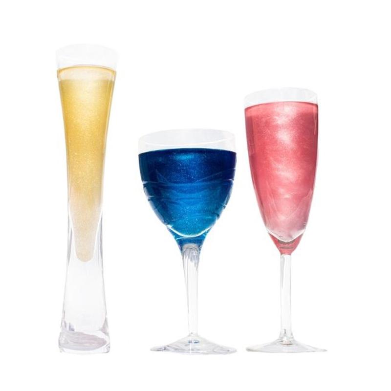 Sparkle Drops Unicorn Collection (Blue Raspberry, Passion Fruit & Cherry) Shimmer Syrup for Drinks-Prosecco, Gin, Vodka, Cocktails & Mocktails - 18-24 Servings. (Dairy Free, Fruity, Low Fat, Natural Flavours) Beverage Sweet edible glitter Set 7