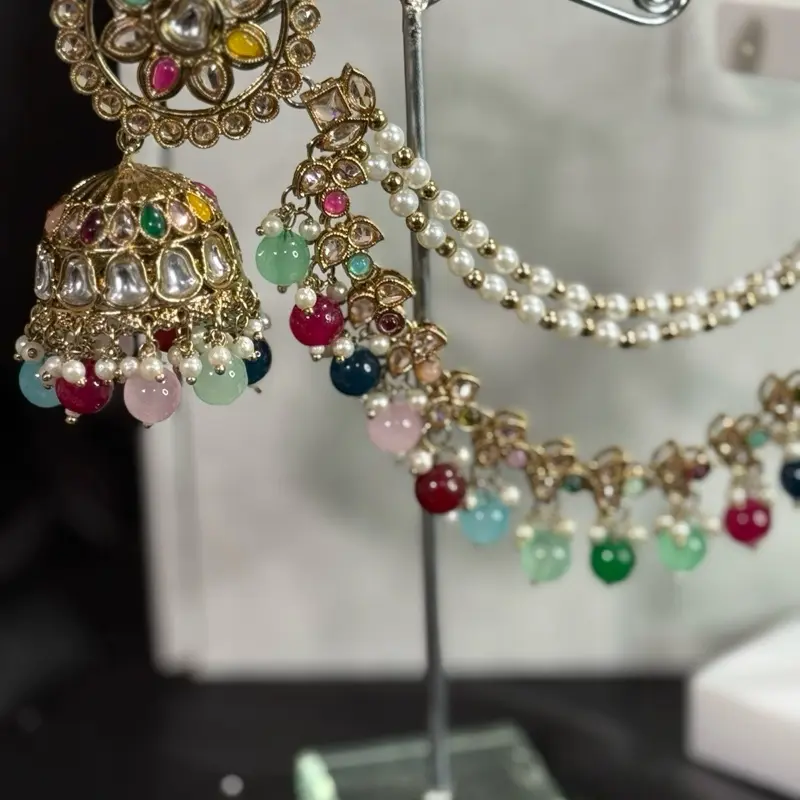Rumana Sahara earring set with tikka