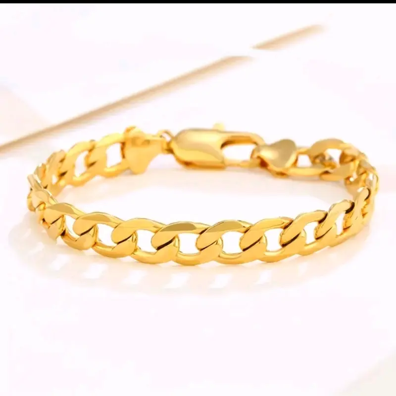 trendy hip hop style golden necklace 4