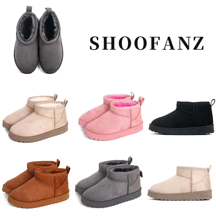 SHOOFANZ Girls Winter Warm Boots Kids Snow Boots Kid Suede Slipper Boots Flat Kids Warm Winter Slippers Boots Mini Boots Girls Slippers Comfort Kid Slipper Boots Round Toe with Flat Heel Kids Snow Boots Girls' Non-Slip Boots Girls Casual Ankle Boots