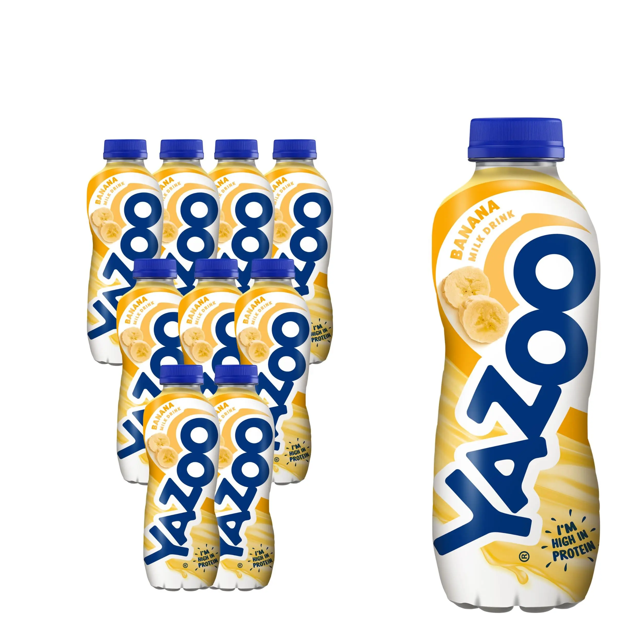 YAZOO Banana Milk Drink – 400ml (Pack of 10) | Creamy & Refreshing Banana Flavour