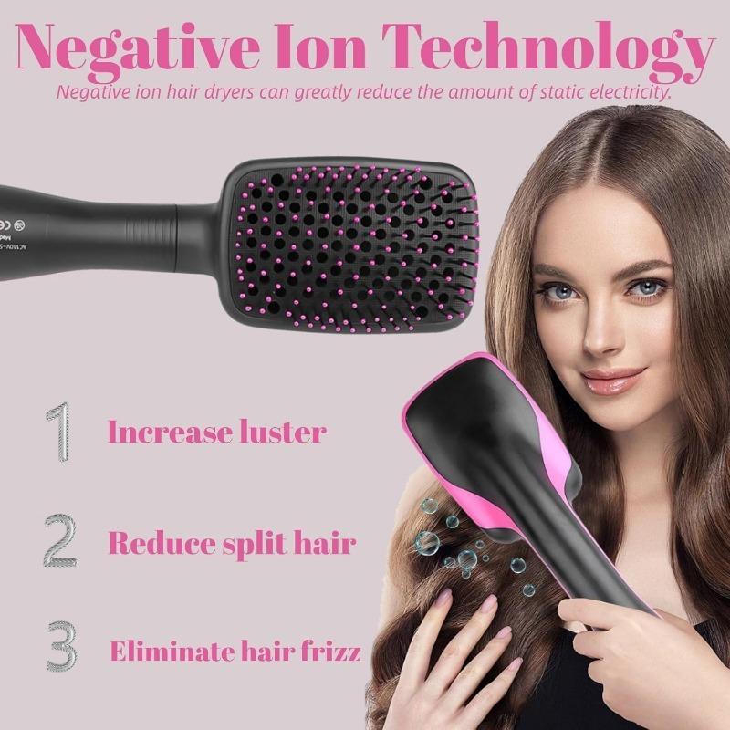 Product Introduction of Comfortable comb design multifunctional hair dryer, quick drying hair styling tool, hair comb hot air brush, fashion gift, summer gift, back to school gift, New Year gift, Christmas gift 2
