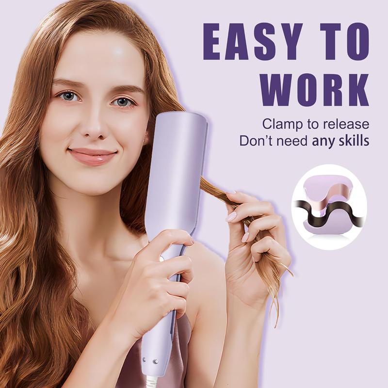 【2025NEW】32mm French Wave Curling Iron, Egg-Roll Hairstyle Water Ripple V-Shaped, 4 Gears Temperature Fast Heating Ceramic Barrel, 32mm Mermaid Wave Wand for Long or Short Hair, Easter 1