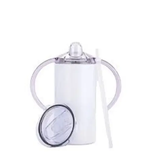 PERSONALISED 'UPSY DAISY' 350ML (12OZ) STAINLESS STEEL THERMAL SIPPY CUP/TUMBLER WITH 2 LIDS & STRAW. Flasks Drinkware Handles Insulated Portable 4