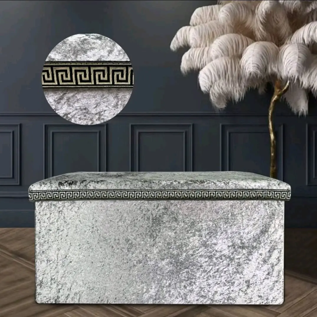 BRAND NEW GREEKY DESIGN OTTOMAN STORAGE BOXES 76X38X38CM