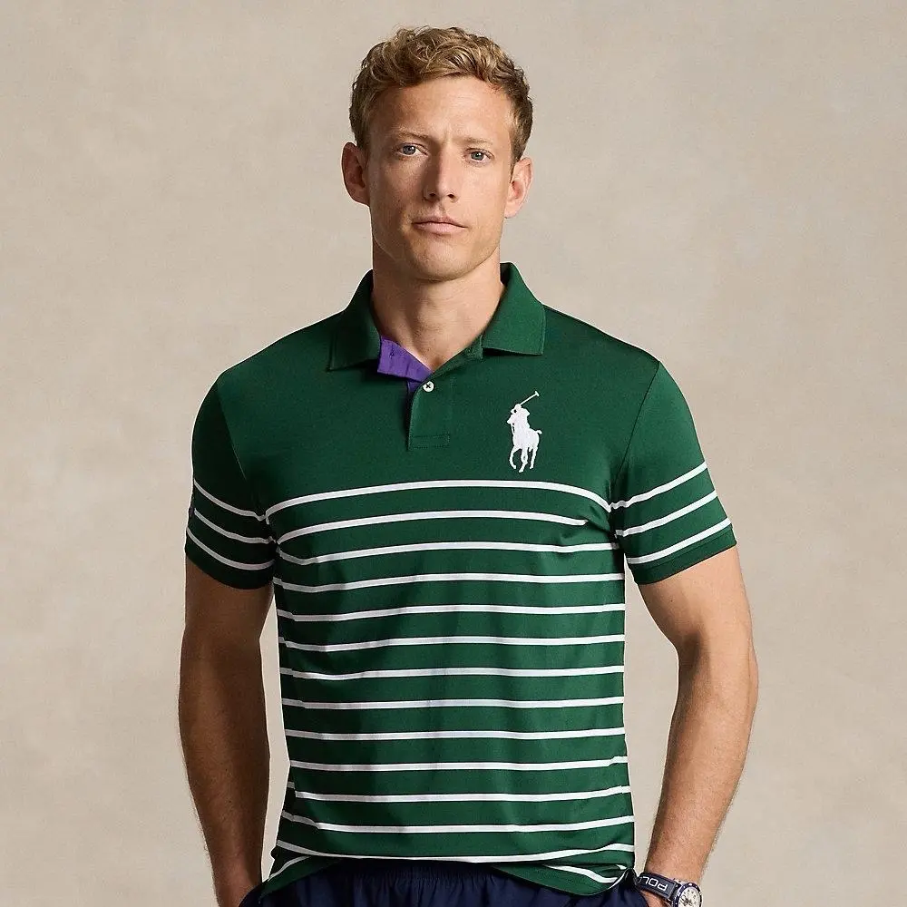 Ralph Lauren Wimbledon 2024 Greensman Stripe Polo Shirt XL RRP £150