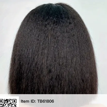 Yaki Straight Human Hair Wig - 180% Density - Glueless Frontal Wig - 10 Inch 6