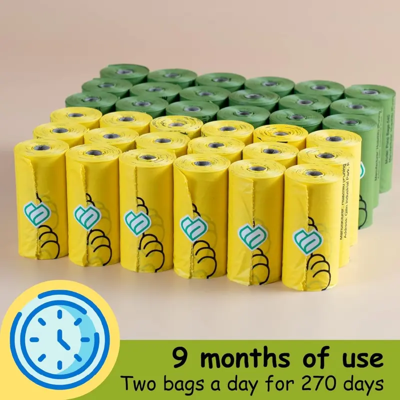 Life-Dog Poop Bags-540 BioBags,Super Strong,Extra Thick,Leak Proof Dog Waste Bags Made from Corn Starch,Biodegradable Dog Poo Bags 2