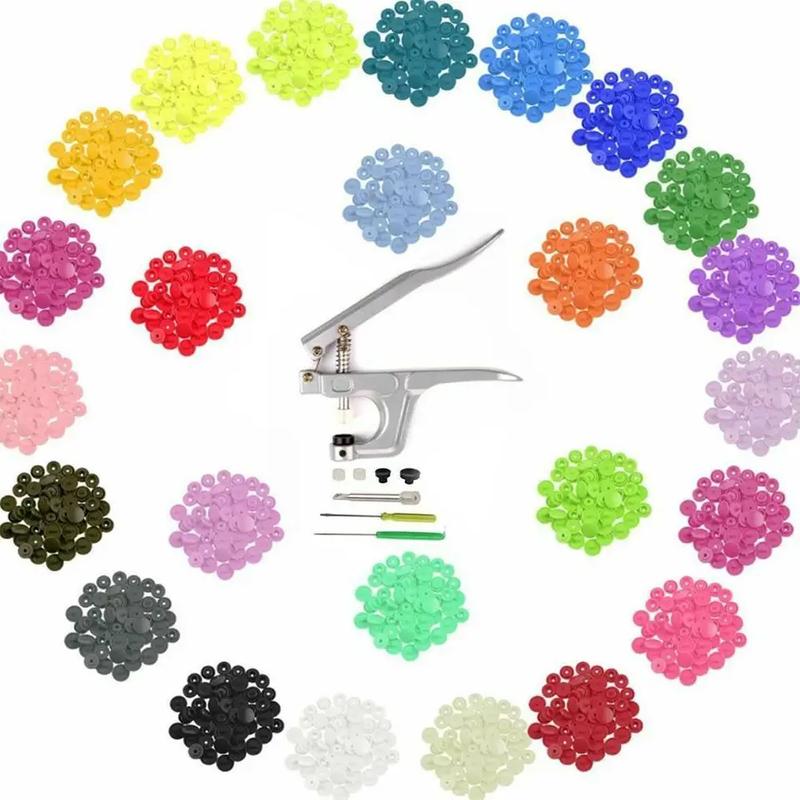 360pcs 24 Colours T5 Plastic Buttons Stubs Fastener KAM Snaps Snap Pliers Plastic Snap Buttons Fasteners for Sewing, Clothing,Diaper, Bibs and Crafting DIY Clothing 6