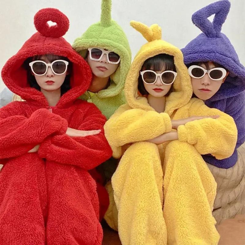Kids Adult Costumes Soft Long Sleeves Piece Pajamas Costume Lala Home Clothes Cosplay Adult Unisex Party Wear 1