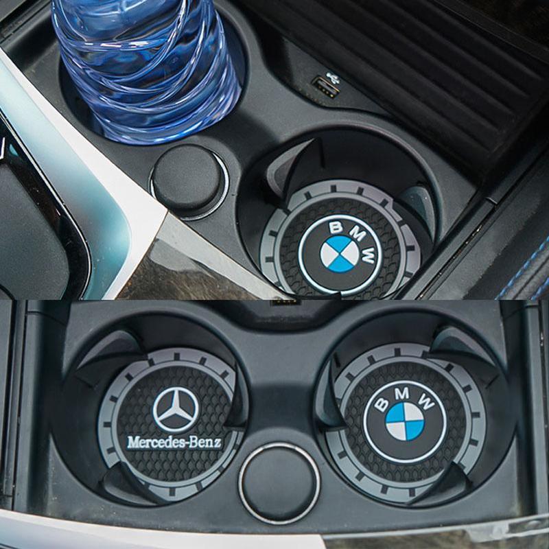 2 pieces car coaster heat insulation creative storage slot mat car interior decoration supplies car storage mat 4