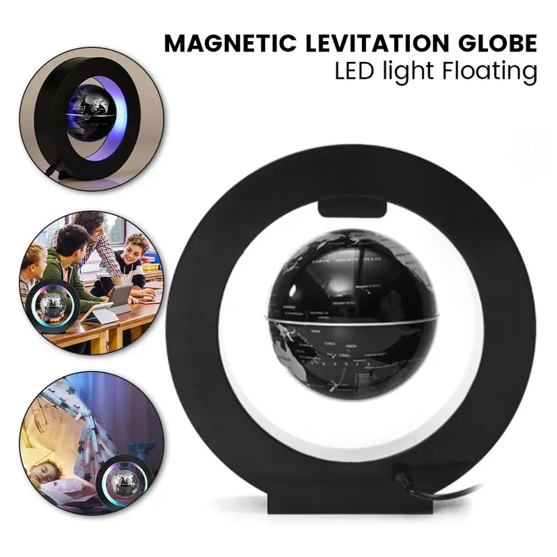 LED Rotating World Map Magnetic Levitation Globe Floating Lamp - Novelty Birthday Gift 1
